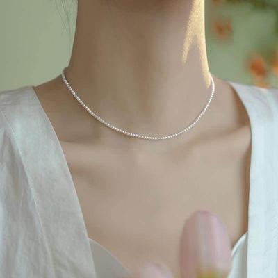 Classic Elegant White Pearl Chokers Necklace For Women Men W