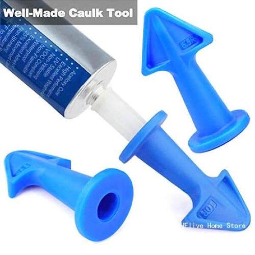 3PCS Caulk Nozzle Applicator Silicone Caulking Tools Kit,