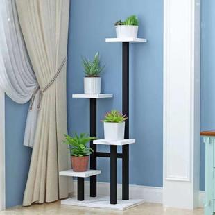 Flower Pot Ladder Plant Outdoor Balcony Shelf Garde Stand