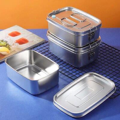 Stainless Steel Double Layer Lunch Box Student Food Sealed