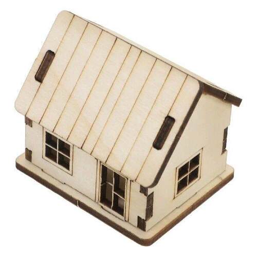 Miniature House Models Wooden Craft Kits Unfinished