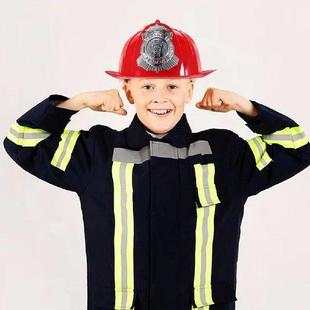 Firefighter Realistic Hat Children Costume Fireman Pcs