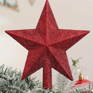 top glitter five 1pc star tree pointed decoration Christmas
