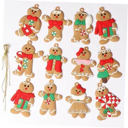 Big Sale! 12pcs Gingerbread Man Christmas Tree Ornaments