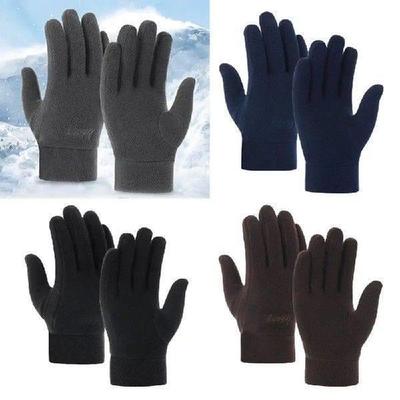 Riding Driving Gloves Outdoor Sport Fleece Furry Warm Mitts
