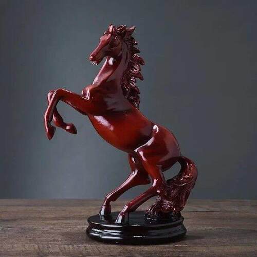 Resin Horse Shape Artwork Chinese Style Lucky Horse Home