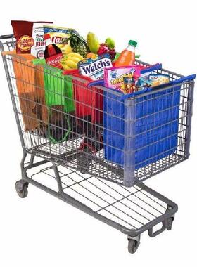 4pcs/Set Reusable Cart Trolley Supermarket Shopping Storage