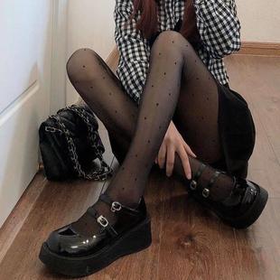 Dot Stockings Lolita Knot Bow Polka Heart Women Black Sexy