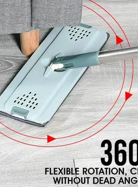 Flat Squeeze Mop with Bucket Hand Free Wringing Floor Cleani