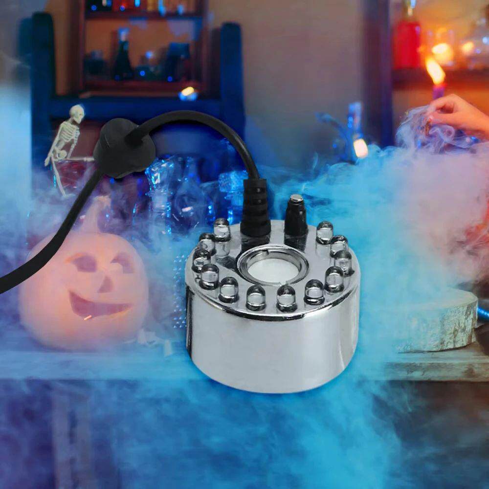 Halloween Smoke Fog Machine,Mini LED Pumpkin Light,Fogger Wa