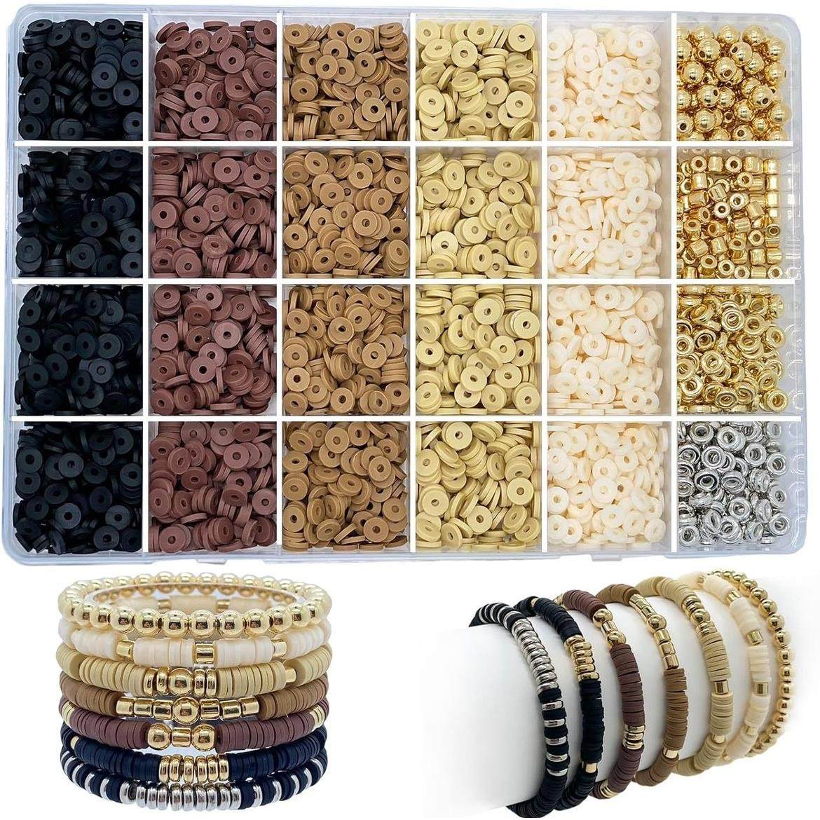Clay Beads Bracelet Kit Friendship Bracelet Making for Women
