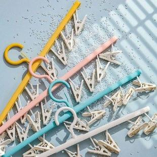 8Pegs Plastic Clothes Drying Hanger Windproof Clothing Rack