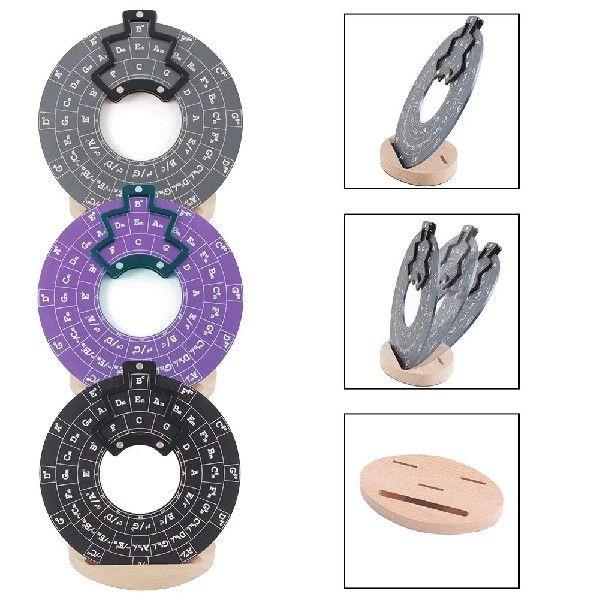1pc Circle Of Fifth Wheel Metal Melody Tool With Wooden