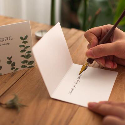 Christmas Thanksgiving card, handwritten card