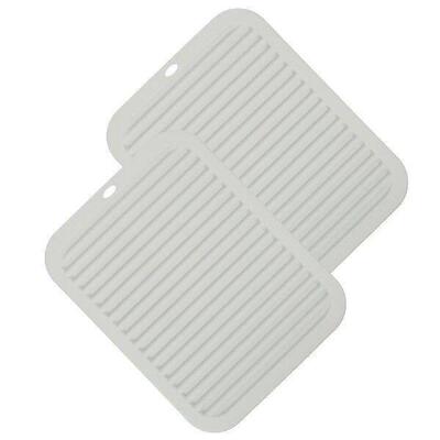 2pcs Silicone Pot Mat Heat Resistant Non-Slip Trivet For
