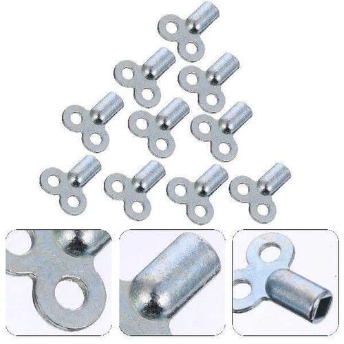 10 Pcs Vent Zinc Alloy Radiator Key Wrenches Air Plumbing