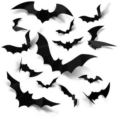 PETthree-dimensional bats for Halloween decorations on walls