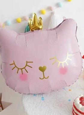 5 Pcs Cat Balloon Animal Balloons Decor Cartoon Foil Party