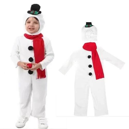Christmas White Snowman Costume Baby Kids Santa Costume Chil