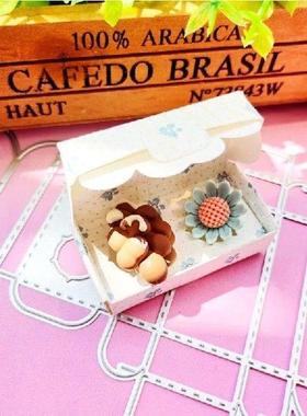 Double Hole 3D Cookies Cake Box Metal Cutting Dies Stencil
