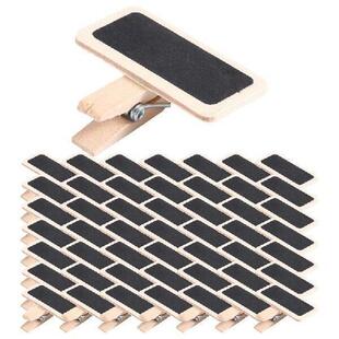 Small listing50 Mini blackboard wood message rectangle clip