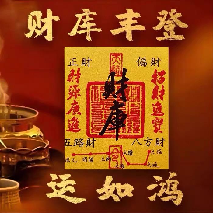 普陀山2026马年五路财神招财贴纸