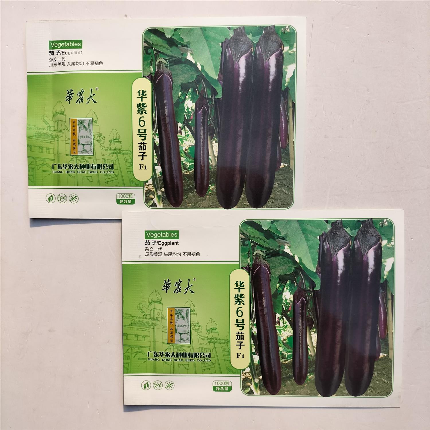 华农大华紫6号/8号茄子种子 紫红烧烤茄子种籽大田基地春秋季播种
