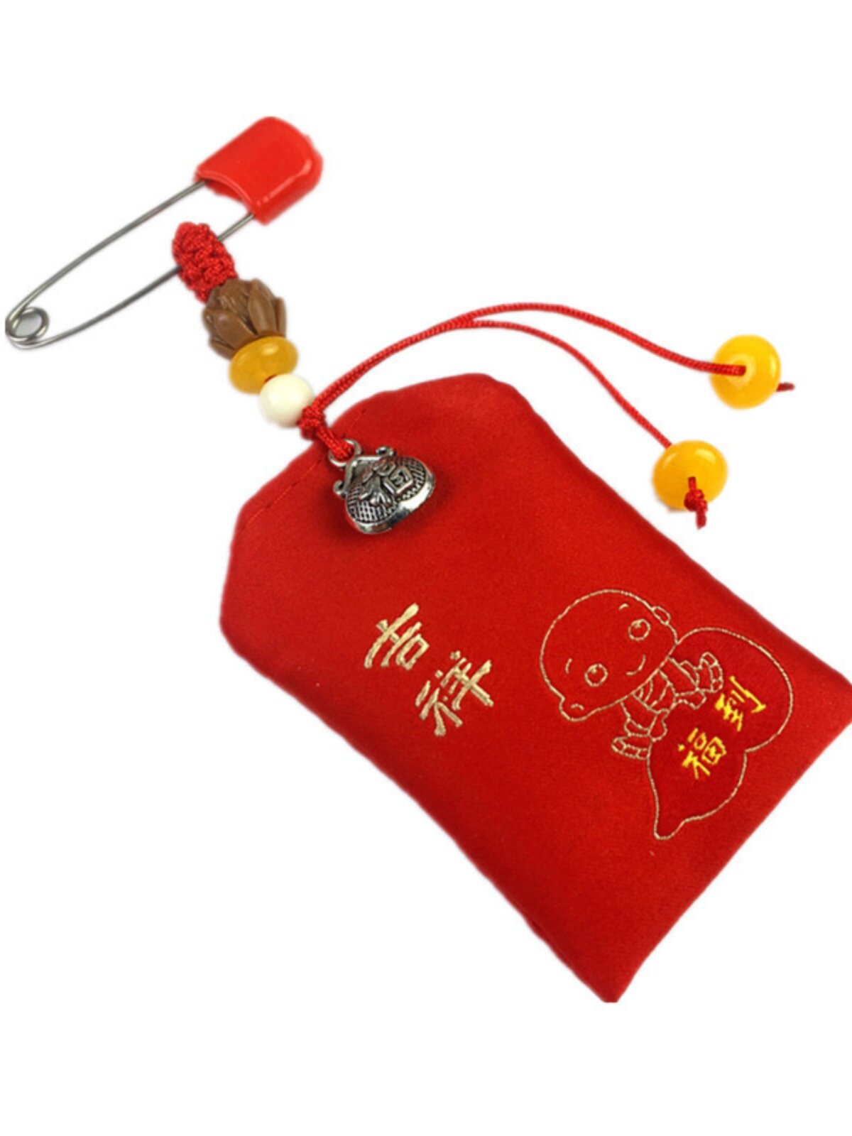 POSSESSION BAG BABY CHARM BAG CHILDRENS EMPTY BAG SAFETY CHARM BAG BABY FITTING FETAL HAIR PIN TYPE