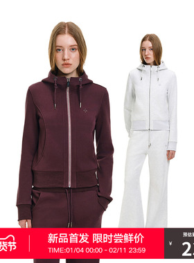 RASS撞色拉链抓毛网格针织开衫套装 潮牌休闲修身款连帽卫衣外套