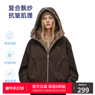 RASS基础座山雕连帽毛圈棉服 潮牌冬季新款抗寒保暖拉链棉衣外套