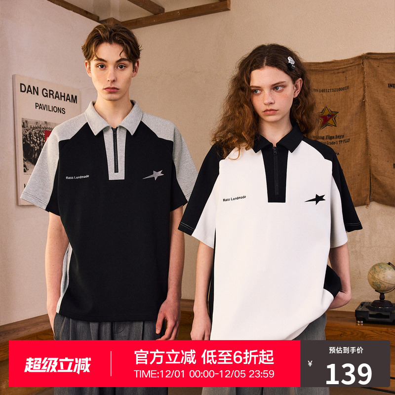 RASS撞色拼接polo短袖