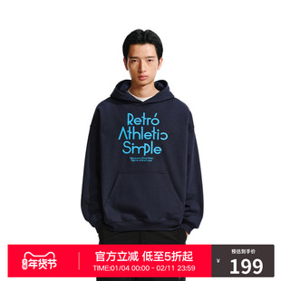 RASS基础全称排版胸前印花连帽卫衣 潮牌宽松新款休闲情侣款帽衫