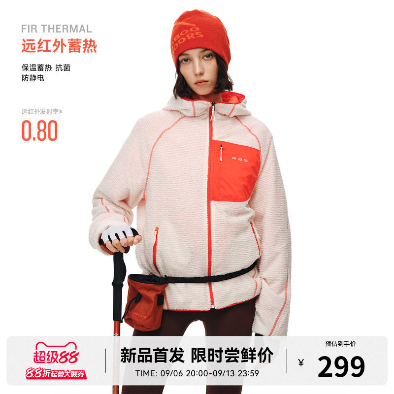 RASS双面穿远红外蓄热绒轻量连帽外套图片