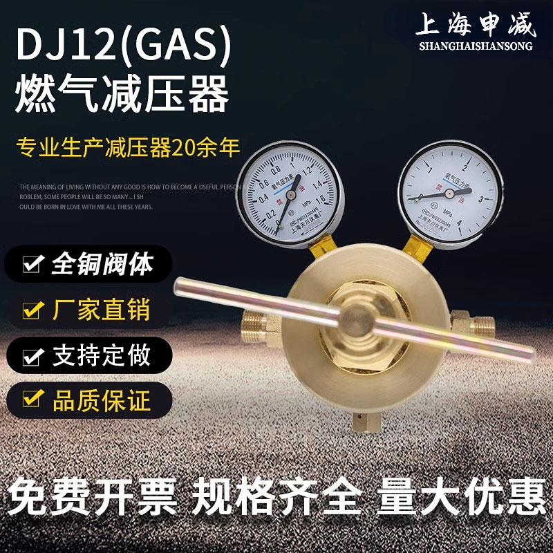 上海申减DJ12(GAS) 燃气减压器调压阀DJ12(OXY) 切割氧减压器调压