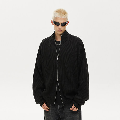 CLIMAXVISION拉链羊毛开衫