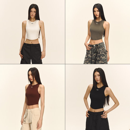 CLIMAXVISION短款工字针织背心