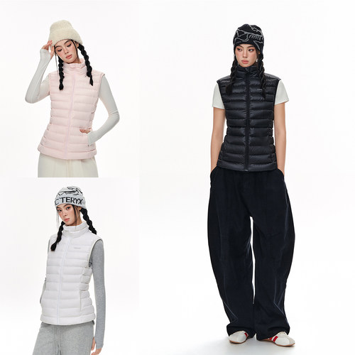 CLIMAX VISION轻量零压小暖炉沙漏腰显瘦排骨羽绒马甲背心 可内搭