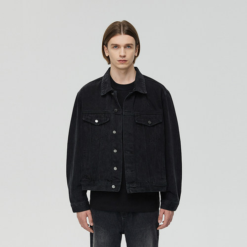 CLIMAXVISION做旧短牛仔夹克