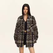 休闲夹克 外套男女同款 CLIMAX VISION香槟金粗花呢格纹小香风衬衫