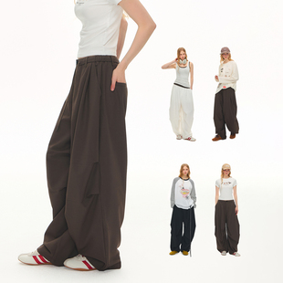 裤 CLIMAX VISION复古百搭斜纹肌理宽松垂感双褶休闲阔腿工装