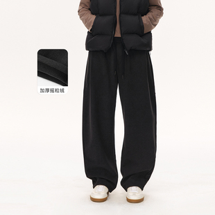 摇粒绒休闲直筒裤 CLIMAX 加绒加厚保暖卫裤 子过冬 VISION一条裤