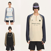 CLIMAX VISION轻薄凉爽su干透气户外运动跑步半拉链长袖 T恤训练服