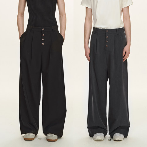 CLIMAXVISION门襟纽扣西裤