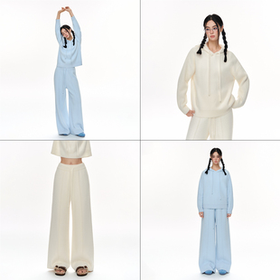 VISION懒人套装 休闲直筒长裤 冬季 连帽卫衣 双面暖绒针织衫 CLIMAX