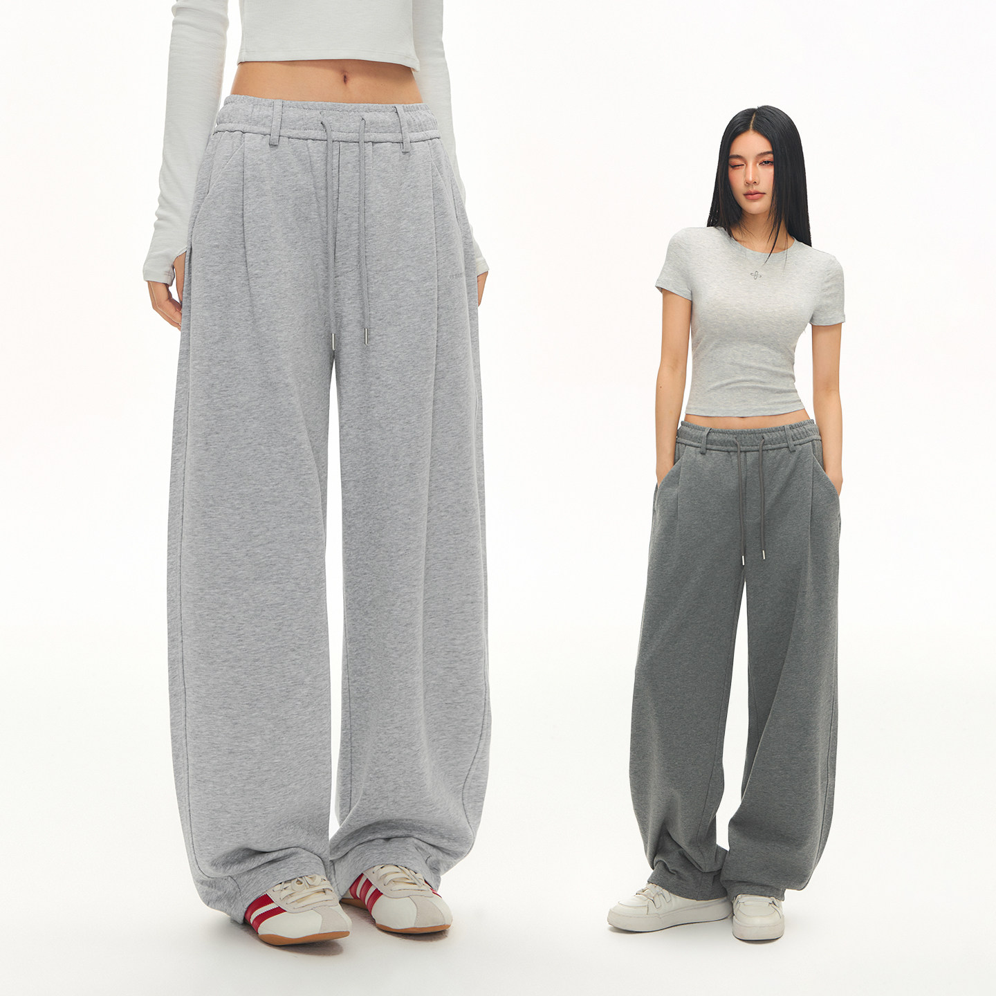 CLIMAX VISION柔软垂坠感对褶设计高腰廓形弯刀卫裤女款休闲长裤,女装/女士精品,卫裤,淘宝优惠券,粉丝福利购,淘宝优惠卷