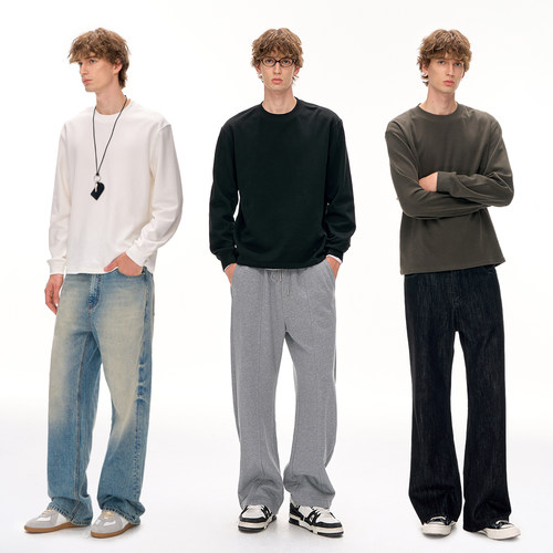 CLIMAX VISION秋冬内搭打底衫基础百搭短款廓形双面绒感长袖T恤