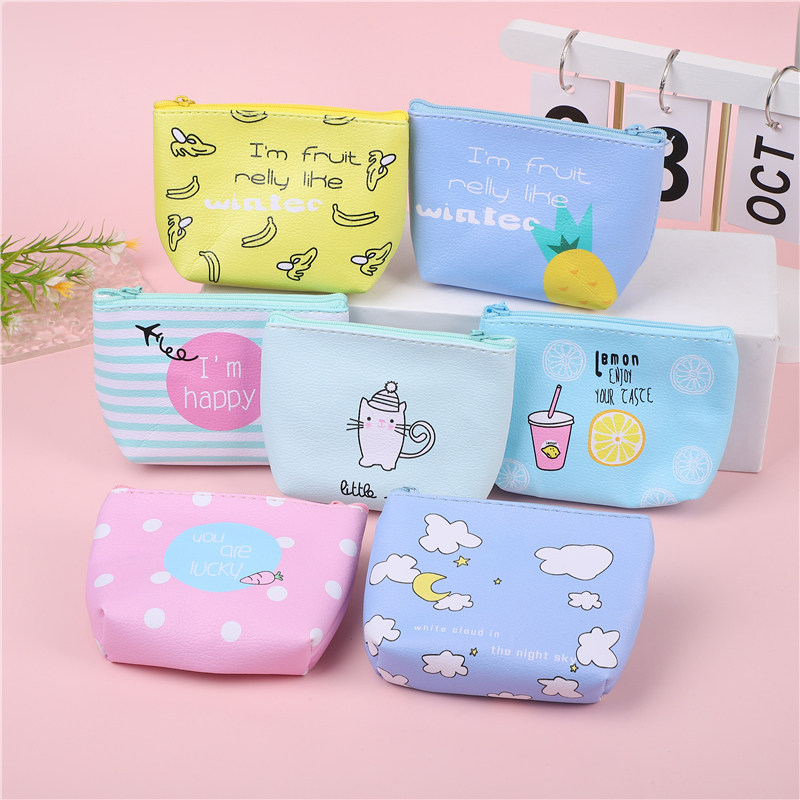 2025新款卡通钱包pu防水少女心零钱包迷你便携耳机钥匙硬币收纳包