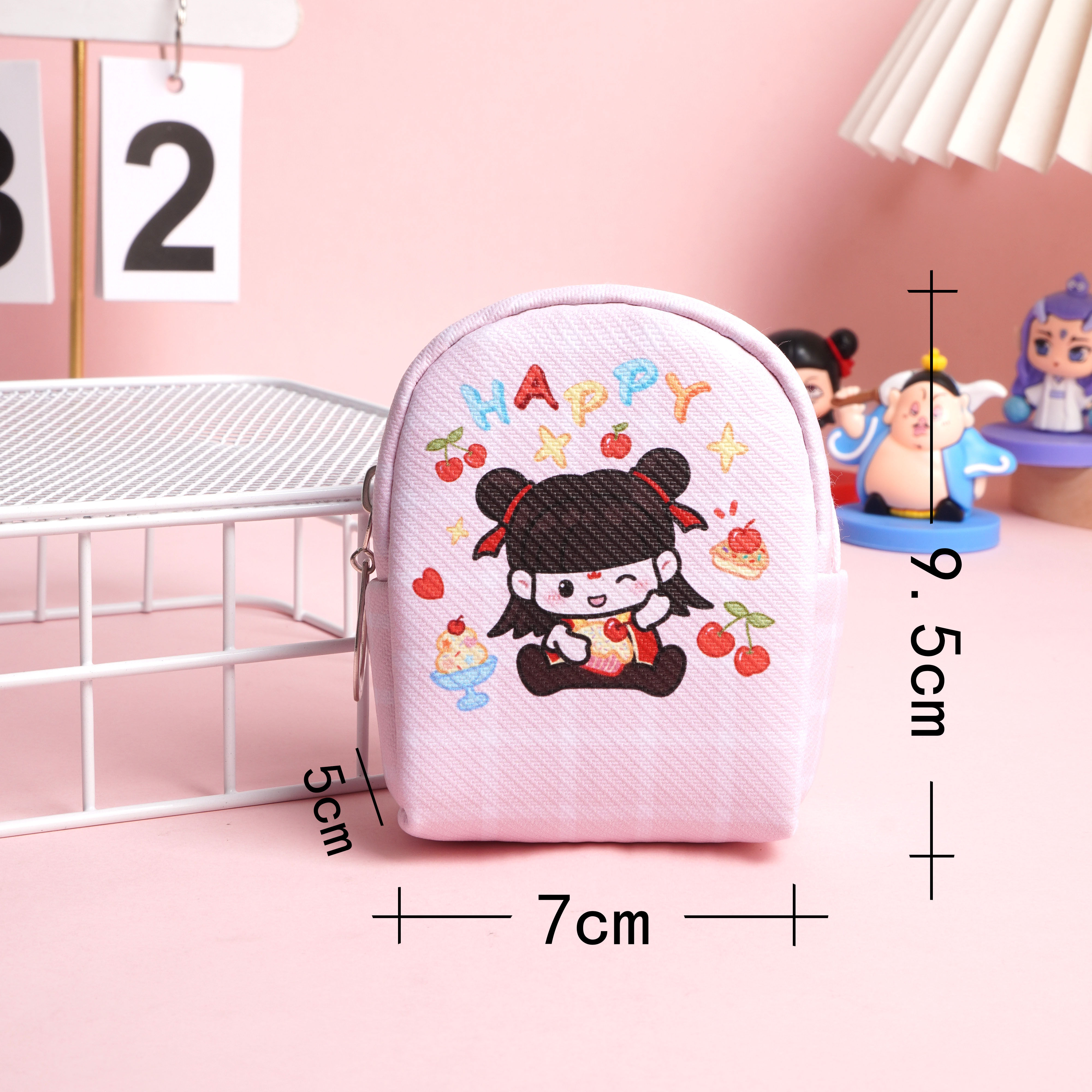 【买二送一】ins卡通零钱包迷你书包挂件学生可爱钥匙耳机收纳包