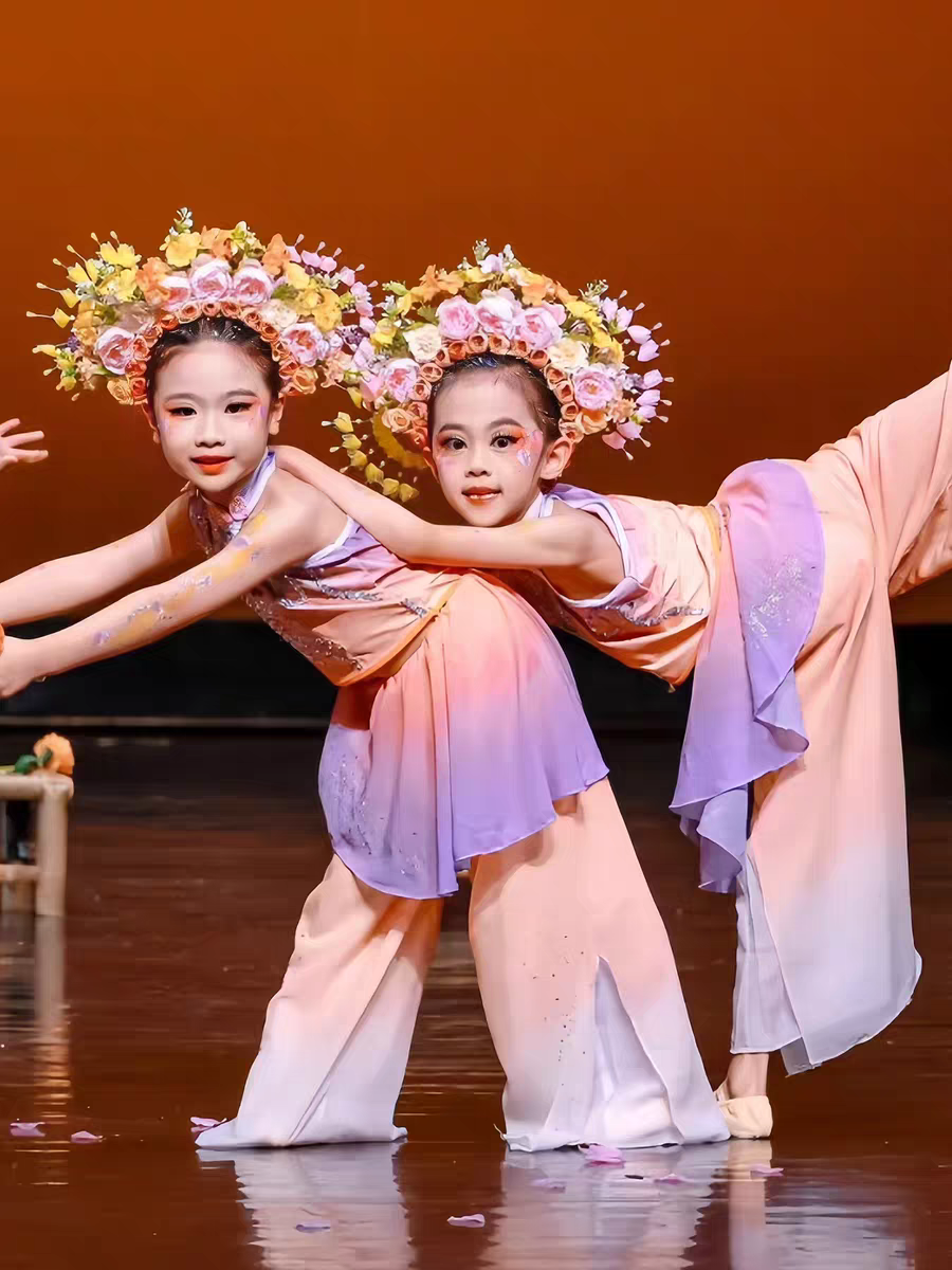 六一新款儿童古典舞簪花入梦演出服埔花香舞蹈服装少儿群舞表演服