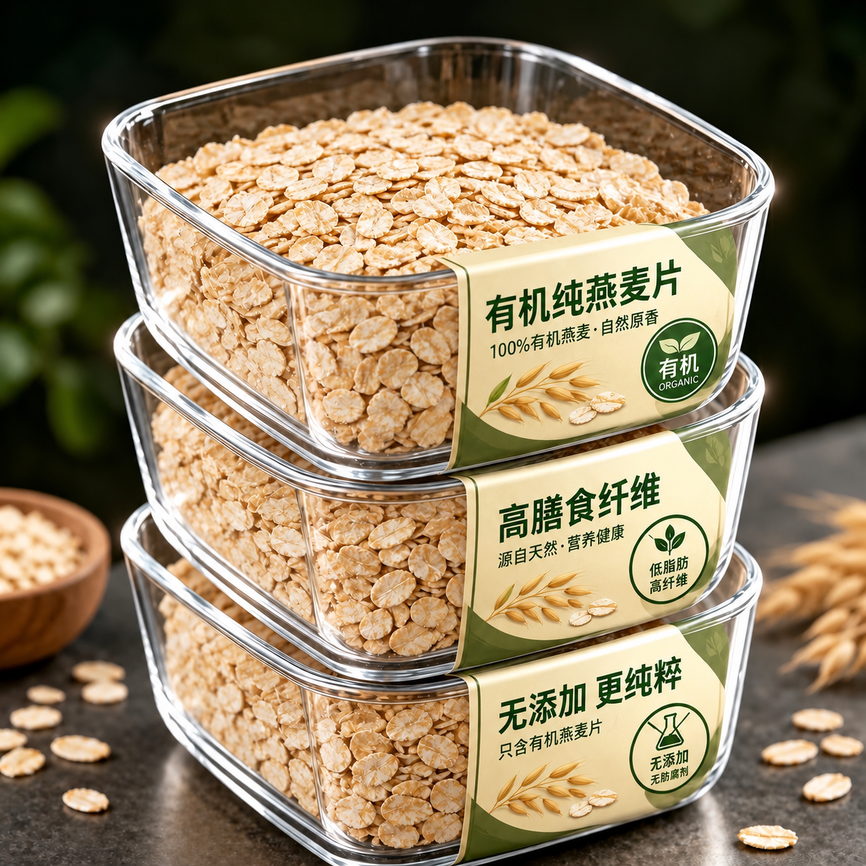 有机胚芽燕麦片官方旗舰店正品原味纯燕麦片第一名控糖主食营养餐